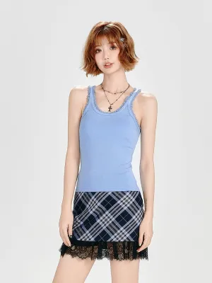 American Style Blue Tank Top