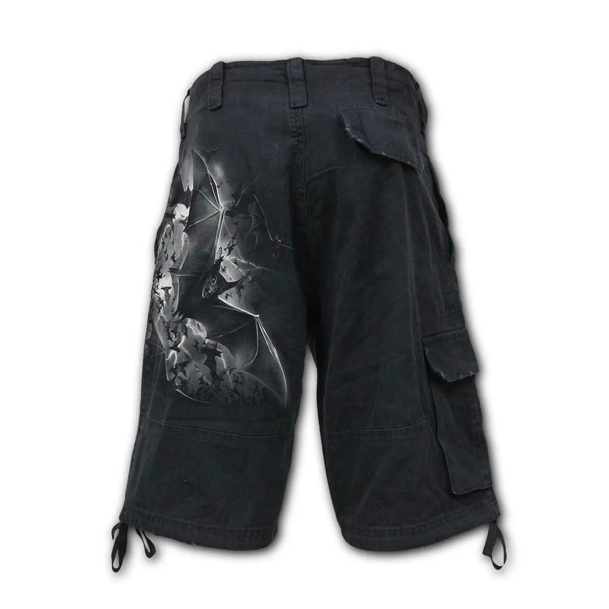 Bat Curse Mens Black Cargo Shorts