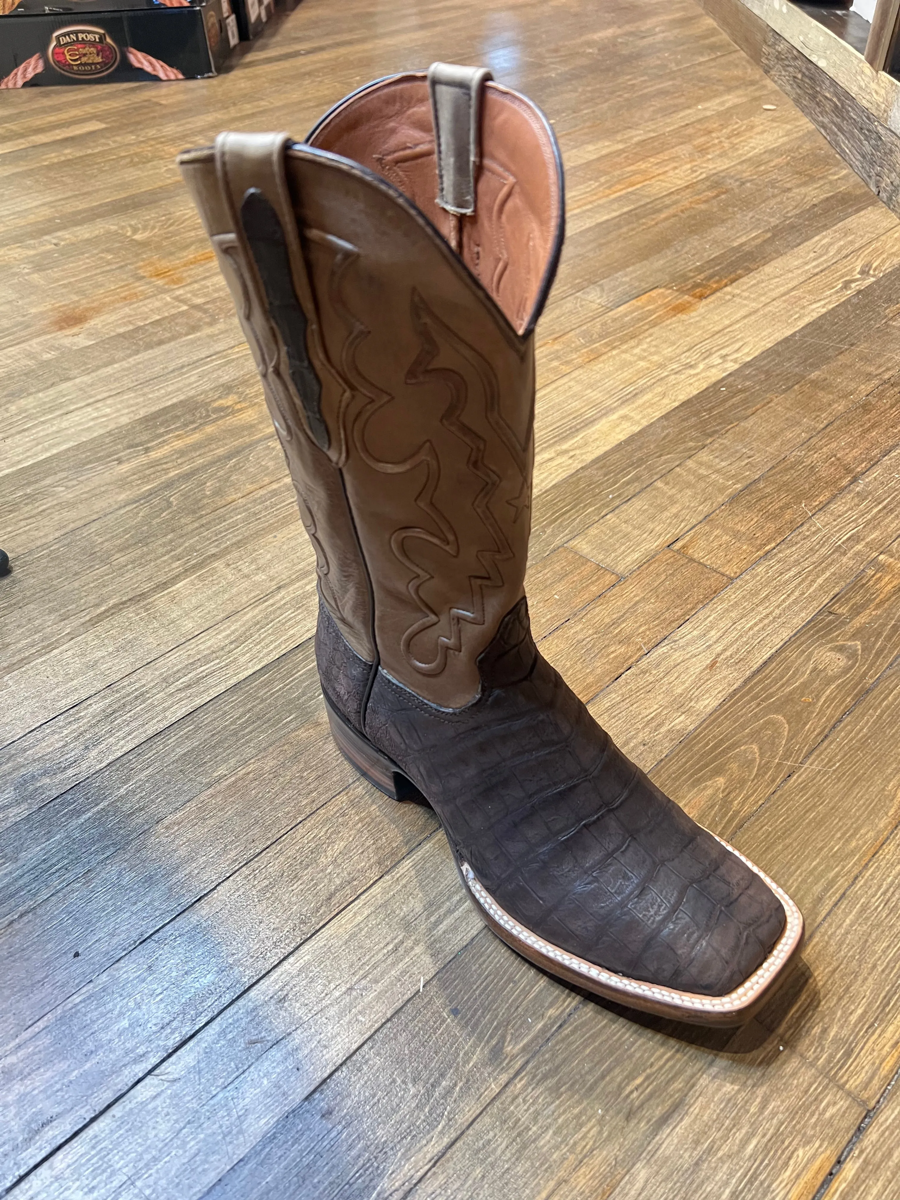 Black Jack Suede Caiman Boots