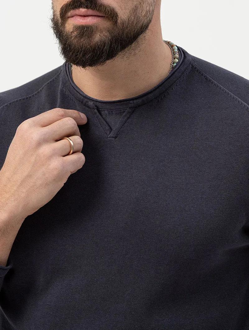 CHRISTOPHER CREWNECK SWEATER IN NAVY