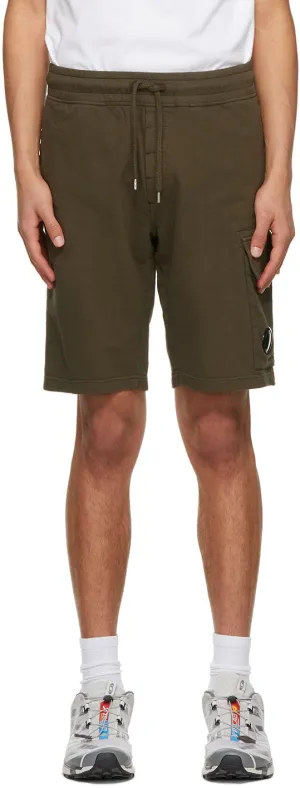 C.P. Company Green Light Fleece Cargo Shorts
