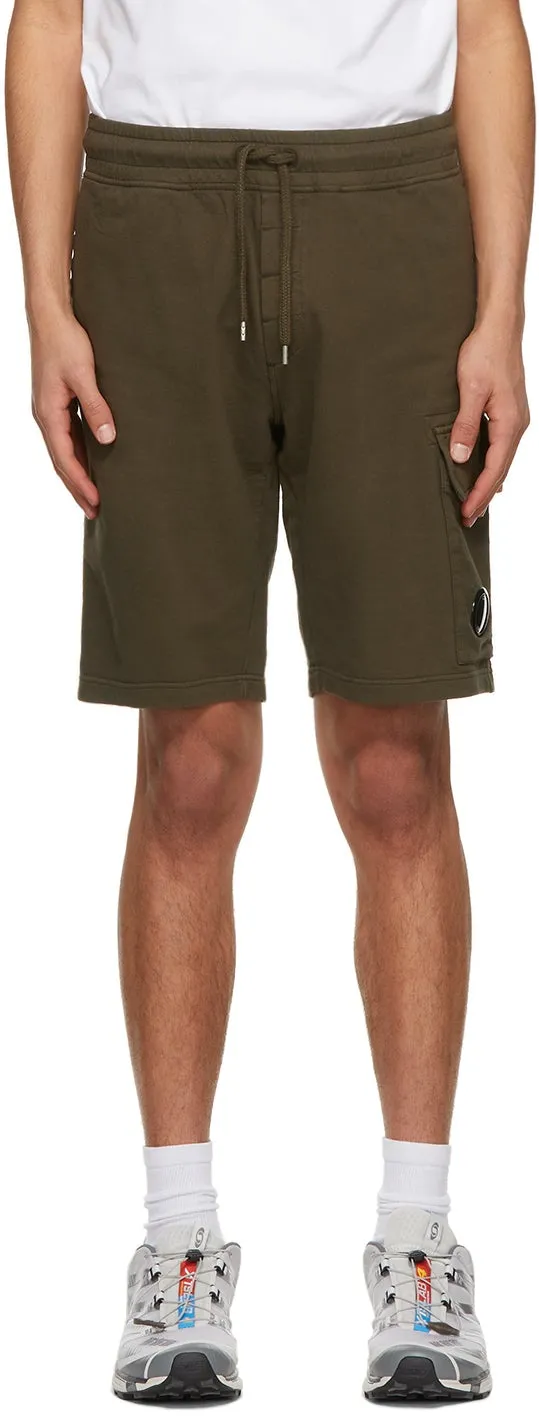 C.P. Company Green Light Fleece Cargo Shorts