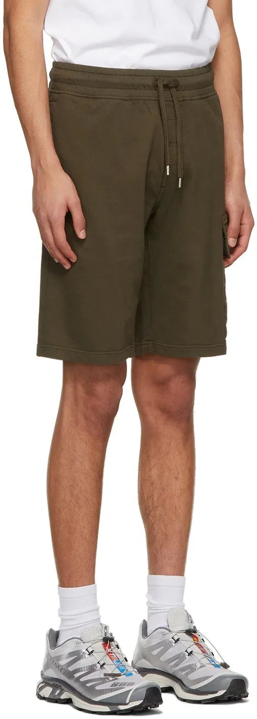 C.P. Company Green Light Fleece Cargo Shorts