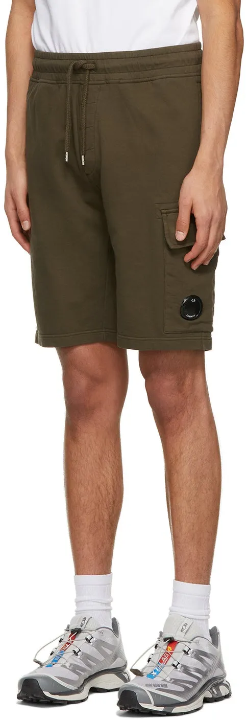 C.P. Company Green Light Fleece Cargo Shorts