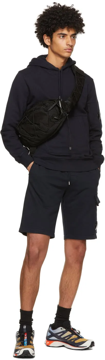 C.P. Company Navy Light Fleece Cargo Shorts