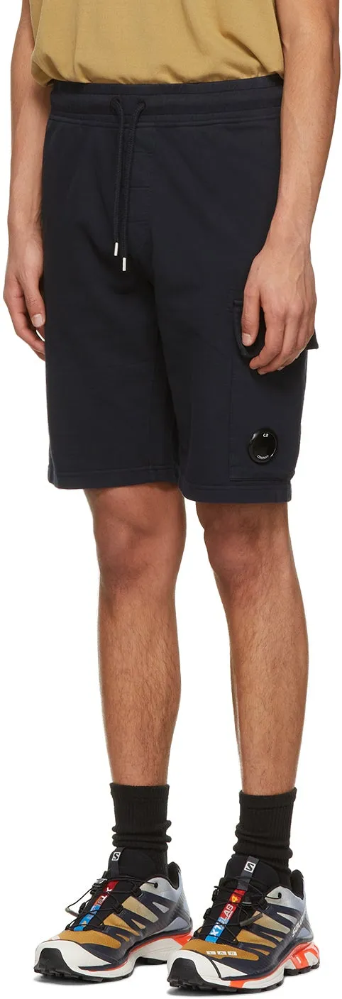 C.P. Company Navy Light Fleece Cargo Shorts