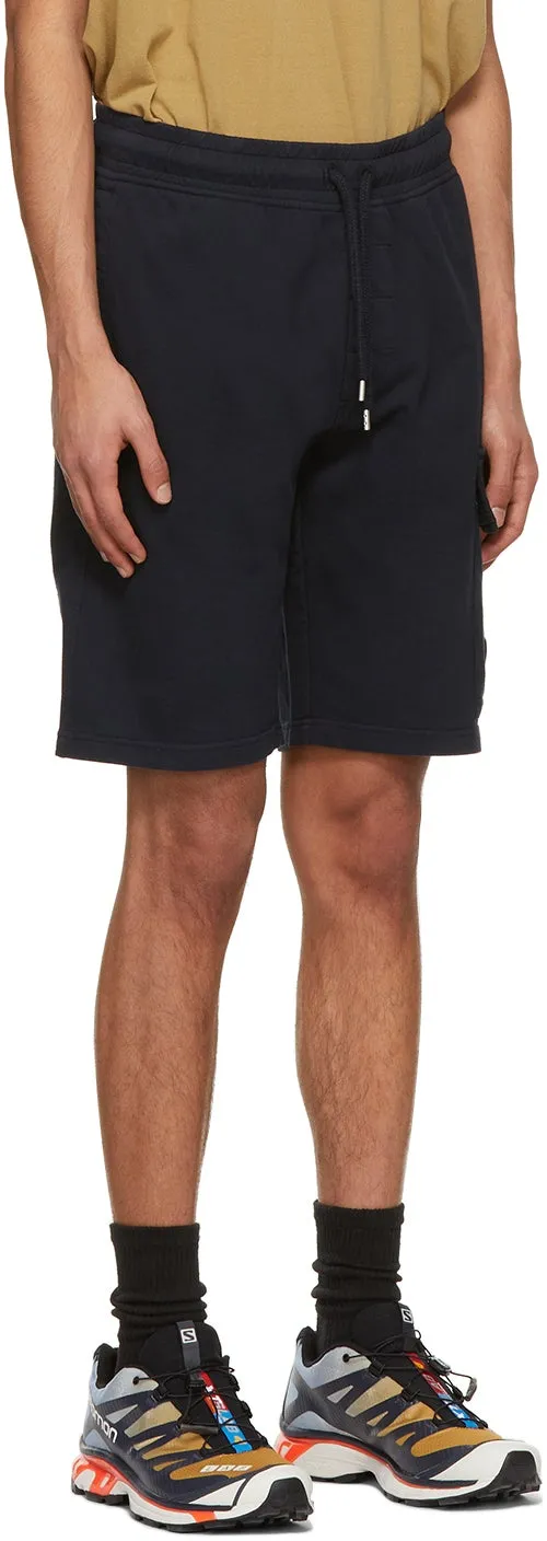 C.P. Company Navy Light Fleece Cargo Shorts