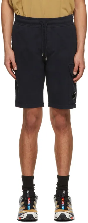 C.P. Company Navy Light Fleece Cargo Shorts