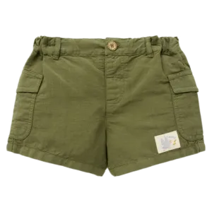 Linen Blend Shorts - Seaweed