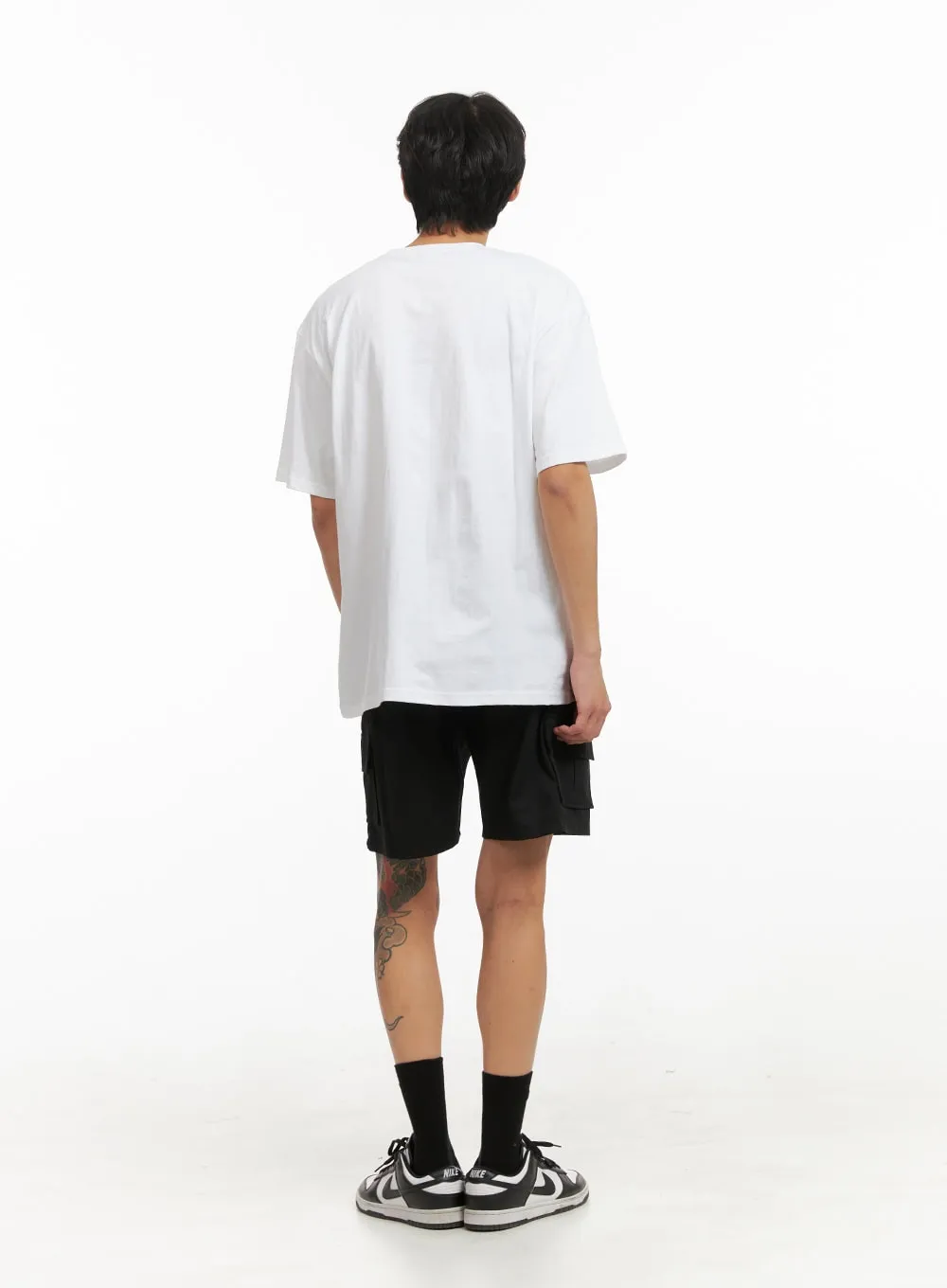 Men's Cargo Pocket Shorts (Black) IY424