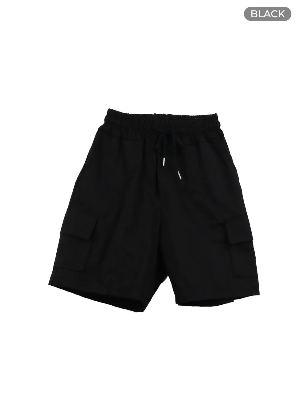Men's Cargo Pocket Shorts (Black) IY424