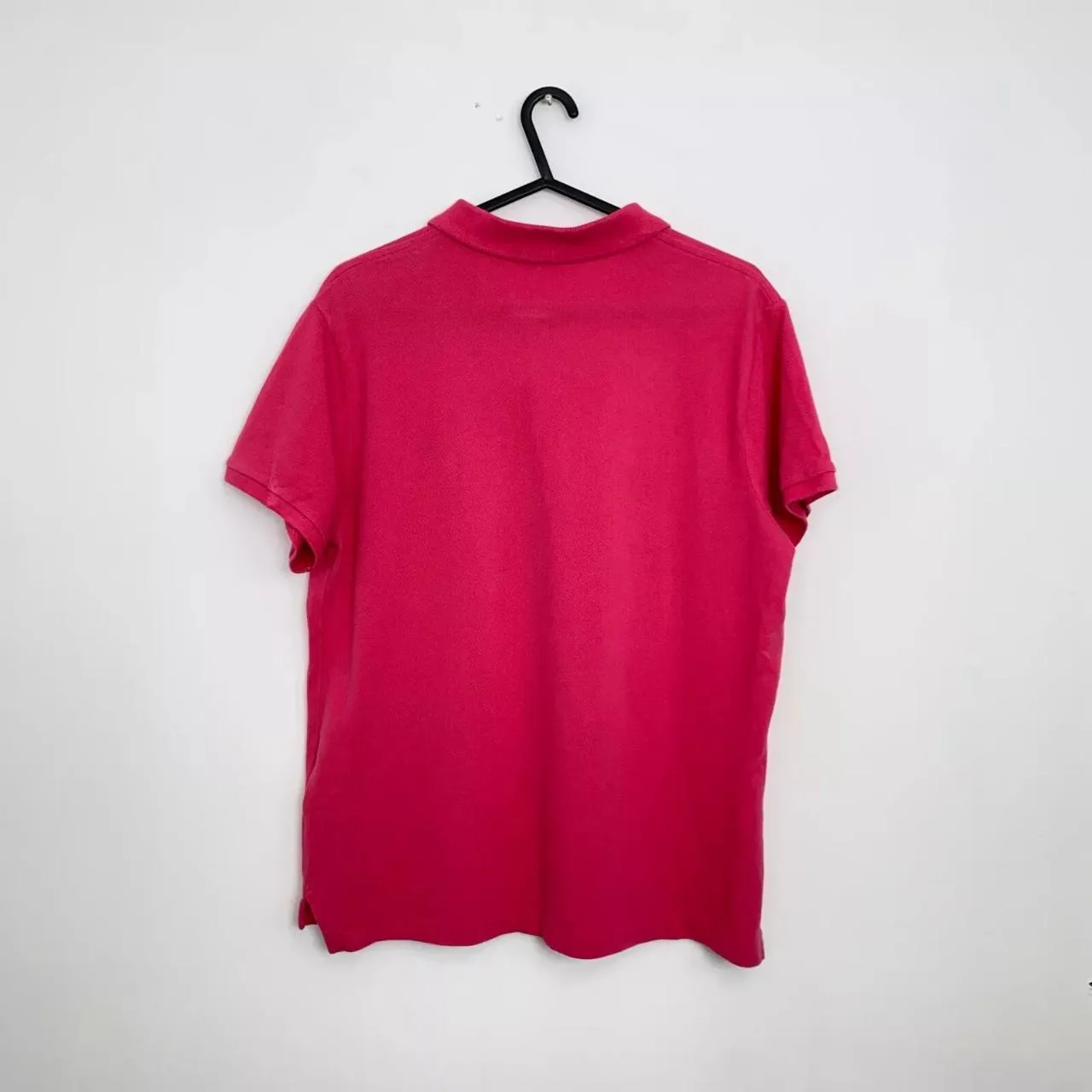 Preowned Polo Ralph Lauren Womens Basic Polo Shirt Size L Pink Top Tennis Preppy Pony.