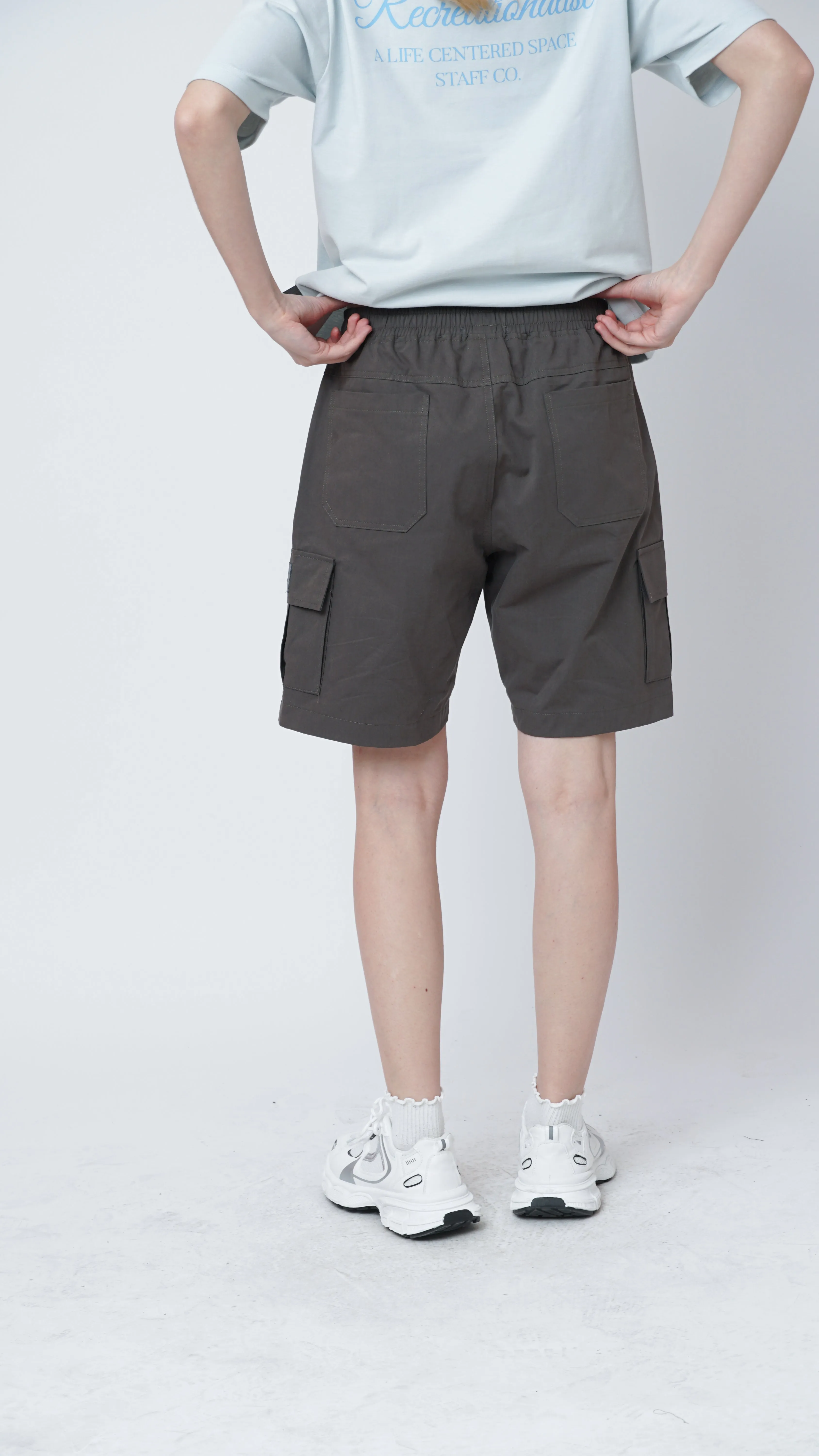 Staff Above Knee Cargo Shorts Dark Grey