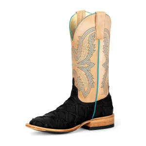 Women's Macie Bean Black Matte Big Bass with Bleached Bone Top M2034