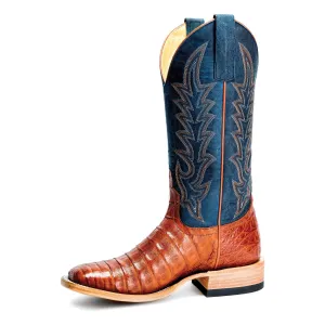 Women's Macie Bean Brandy Caiman Belly with Blue Mad Dog Top M2003